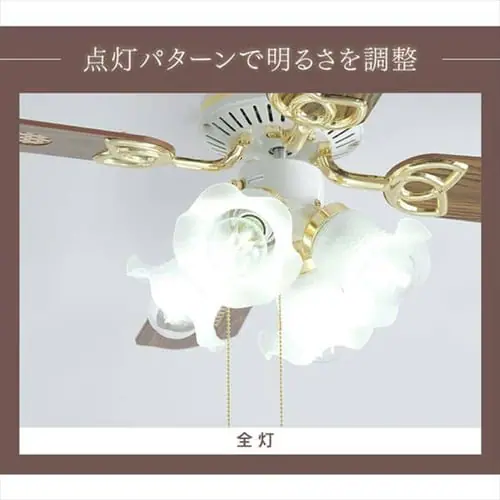 シーリングファン 42インチ プルスイッチ ILF4-WH ホワイト _7