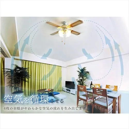シーリングファン 42インチ プルスイッチ ILF4-WH ホワイト _9