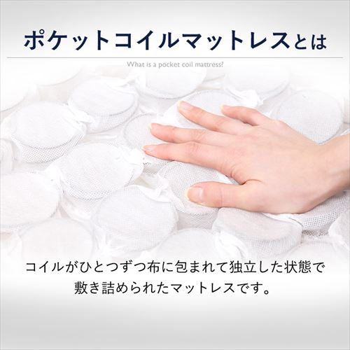 マットレス シングル ポケットコイル 厚さ20㎝ ブラック 7179231