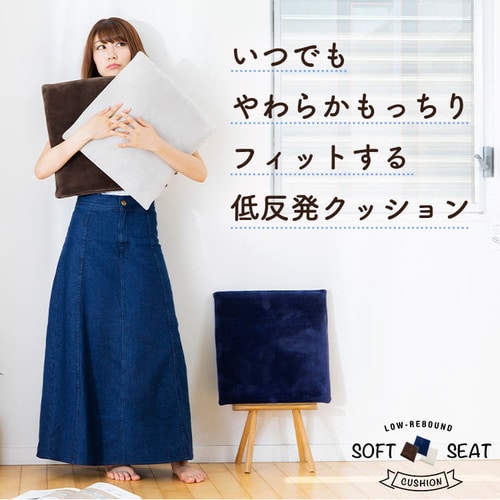 低反発シートクッション40×40 TSK-40R ブラウン 7148762 │アイリス
