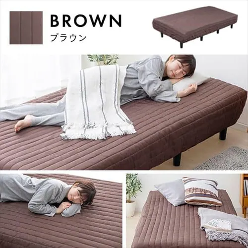 ベッド ダブル 脚付きマットレス ポケットコイル ネイビー_3