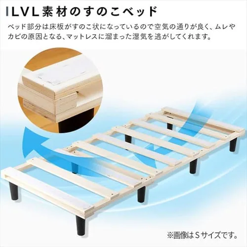 ベッド ダブル 脚付きマットレス ポケットコイル ネイビー_11