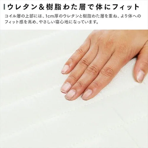 ベッド ダブル 脚付きマットレス ポケットコイル ネイビー_12