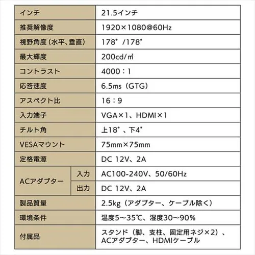 �t�����j�^�[ ���� 21.5�C���` ���C�h �u���b�N PMT-LCD22F-B _13