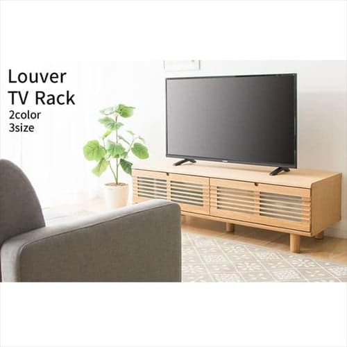 ルーバー扉付きテレビ台 120cm T-STV-120 ナチュラル 7149842
