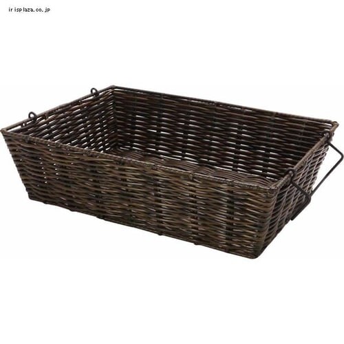 ����S�� WICKER BASKET �t���b�g A352BR �u���E��_5