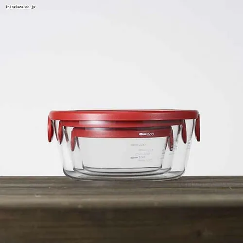 HARIO �ϔM�K���X�ۑ��e��� 3�Z�b�g �����e��300ml�E600ml�E1200ml SYTN-2518-R ���b�h _3