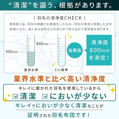 羽毛布団 ホワイトダックダウン85% 1.2kg セミダブルロング PAA19RP 花柄/ピンク_12