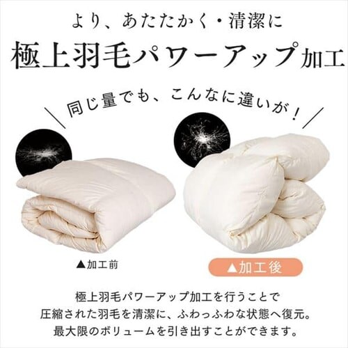 羽毛布団 セミダブルロング ホワイトダックダウン90% 1.2kg 全4色_10