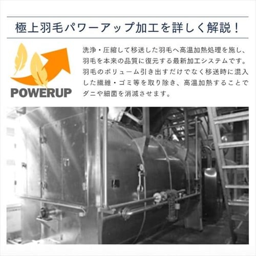 羽毛布団 セミダブルロング ホワイトダックダウン90% 1.2kg 全4色_11
