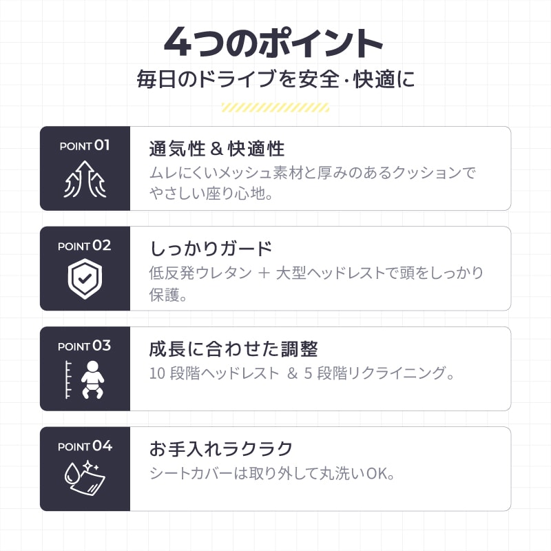 チャイルドシート 固定式 新生児から4歳頃まで R129適合モデル