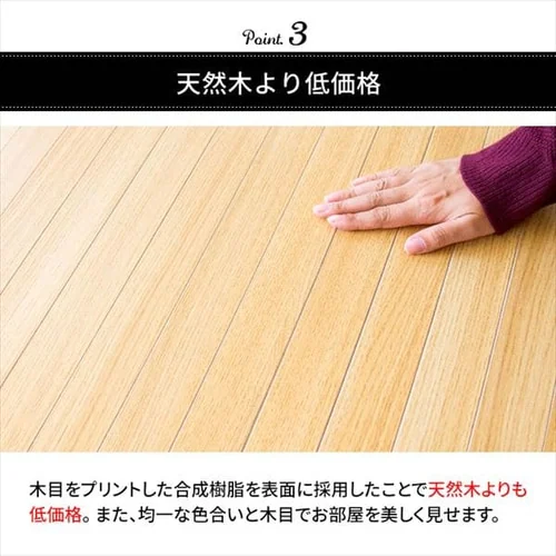 �E�b�h�J�[�y�b�g �~�������ȒP 260cm�~260cm 4.5�� �]�ˊ� �z���C�g WDFC-4.5-EDO_7