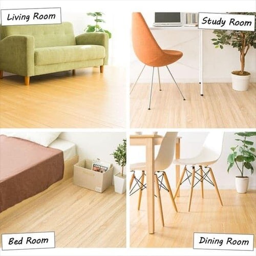 �y�󂠂�z�E�b�h�J�[�y�b�g �~�������ȒP 350cm�~260cm 6�� �]�ˊ� �I�[�N WDFC-6-EDO_11