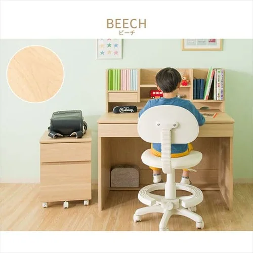 学習デスク+キャビネット ビーチ_6