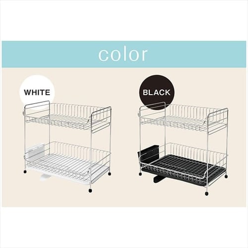 ステンレス水切り 2段 SSDD-2M ホワイト 7156834 │アイリスオーヤマ