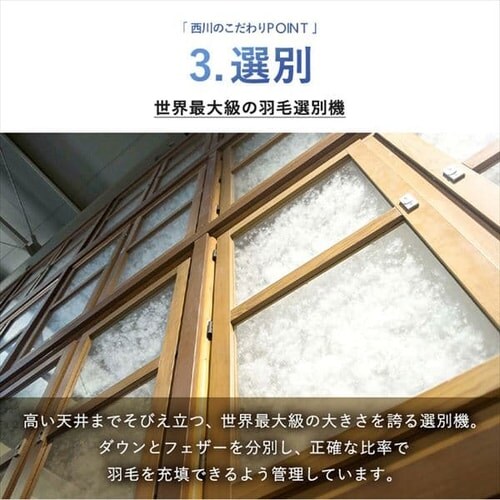 【2枚セット】西川 羽毛布団 ウクライナ産 SDD85% 1.1kg シングルロング 1440-50713 _10