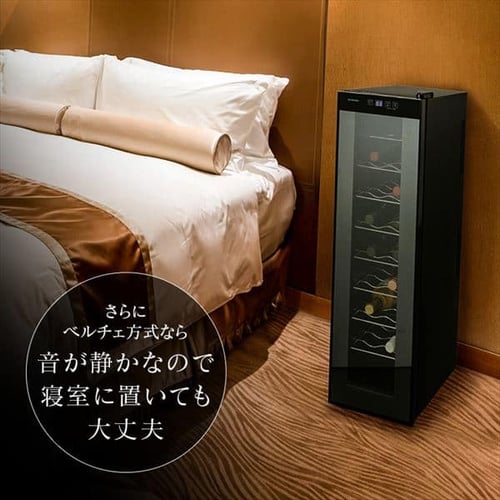 ワインセラー 18本 47L スリム ペルチェ式 タッチパネル PWC-491P-B