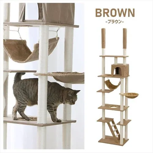 キャットタワー 突っ張り ベージュ CCCT-4060T _16