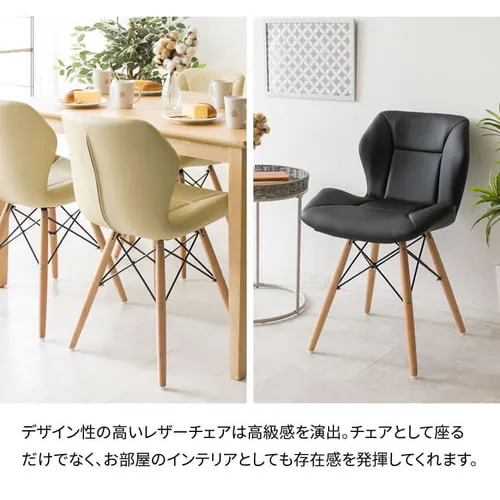【2脚セット】 デザインダイニングチェア2 DDC2S-75 ブラック _4