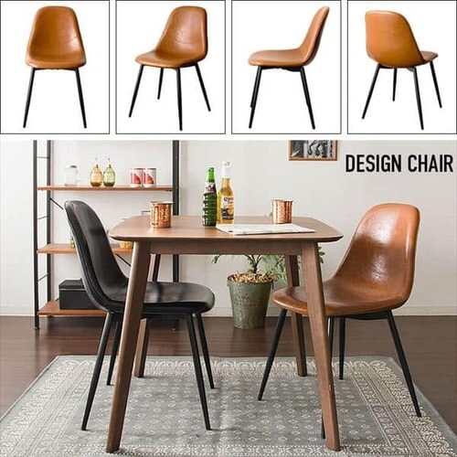 イームズチェアー 茶色 2 脚 タンスのゲン ダイニングチェア 2脚セット イームズチェア eames