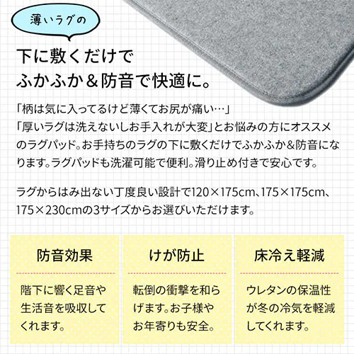 ���O�p���~�� ���O�p�b�g 120�~175cm RGPD-S �O���[_3