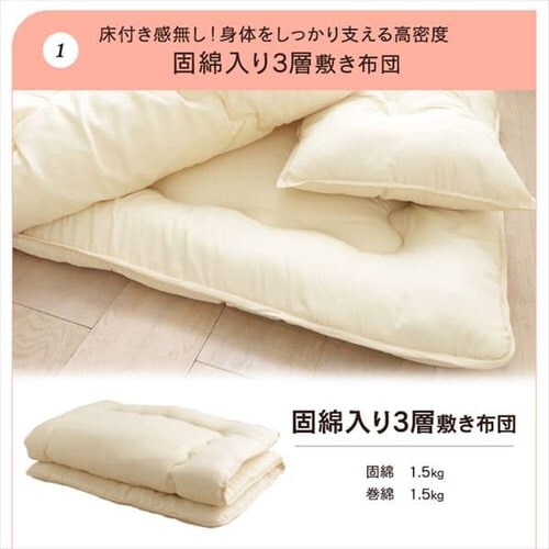 増量タイプ新ふわとろ7点セット 固綿タイプ/ネイビー_7