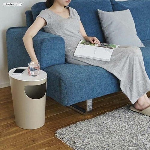 サイドテーブル ダストボックス型 ENOST ホワイト _8
