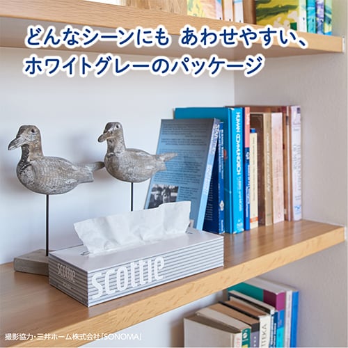 60箱】 スコッティ ティッシュ ストライプ 400枚 (200組) 5箱パック×12