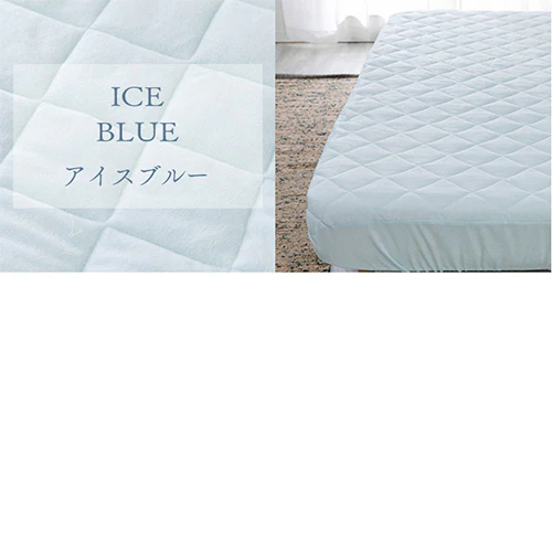 ボックスシーツ シングル レーヨン 夏用 接触涼感 アイスブルー_14