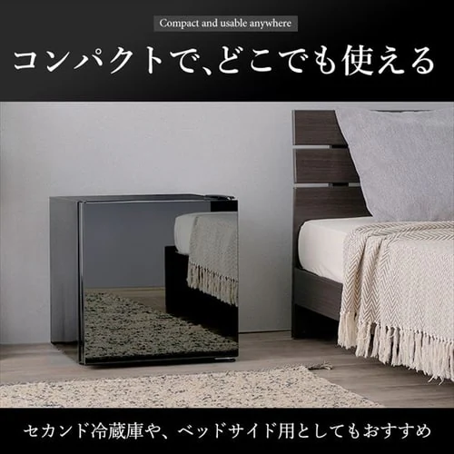冷蔵庫 42L ガラス扉 小型 セカンド冷蔵庫 1ドア 幅47.5cm PRC-B041DM-B ブラック_2