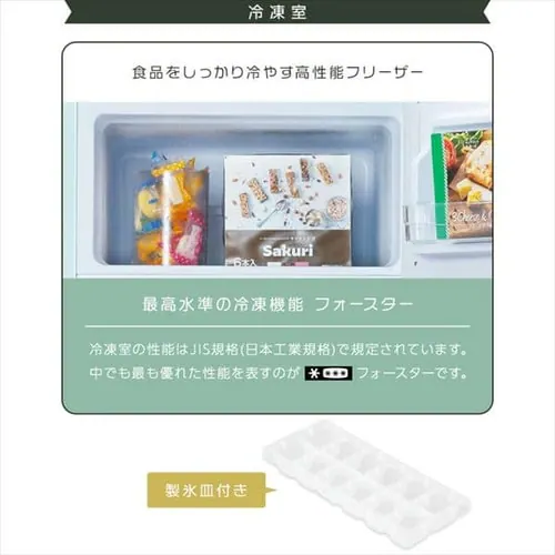 冷蔵庫 81L レトロ 小型 一人暮らし 2ドア 幅48cm PRR-082D-W ホワイト+床保護マット_3