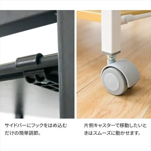 机 デスク PCデスク I字 収納ラック付き RTID-1200 ブラック_13