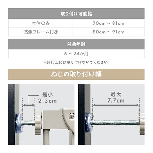 スチールゲート専用拡張パネル 幅20cm 1270207167 ミスティグレー