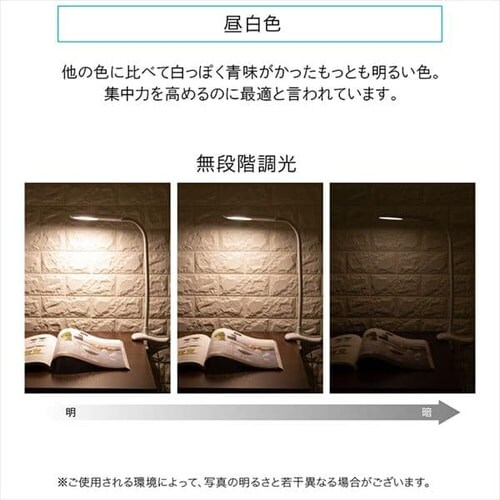 �f�X�N���C�g LED �N���b�v�� PCL-R401-W �z���C�g _11