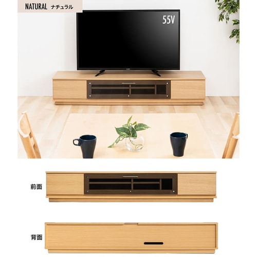 前面ガラステレビ台 T-KYTV180 ホワイト 7171751 │アイリスオーヤマ