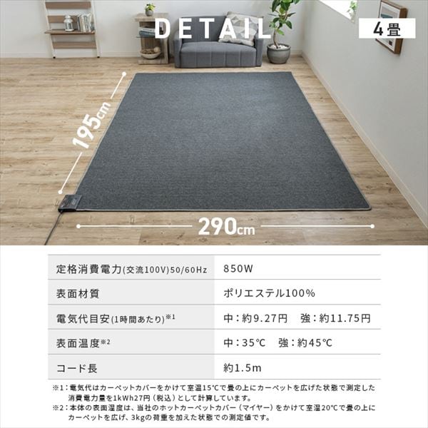 ホットカーペット 1.5畳 本体 180×125cm TEKNOS 7252044 │アイリス