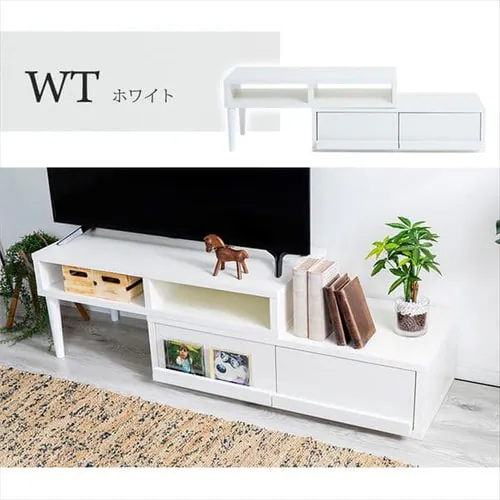 伸縮テレビ台 (天然木脚) 95~150cm ETVB-9015 全3色【プラザセレクト】_17