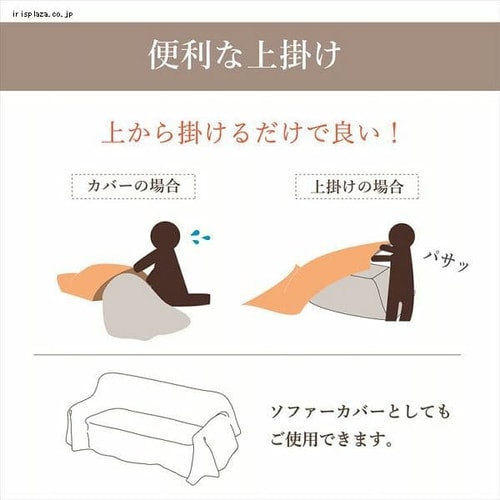 こたつ上掛け 210×250 長方形 マイクロファイバー グリーン 【代引き
