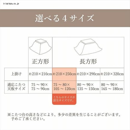 こたつ上掛け 210×250 長方形 マイクロファイバー グリーン 【代引き