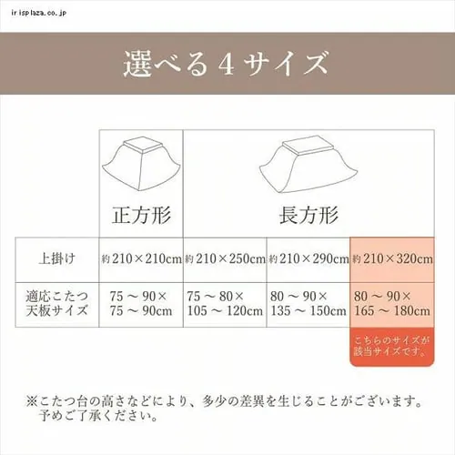 こたつ上掛け 210×320 長方形 マイクロファイバー グリーン 【代引き不可】_6