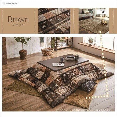 こたつ布団3点セットサイズ205×315cm 洗えるカバー付き レッド【代引き不可】_11