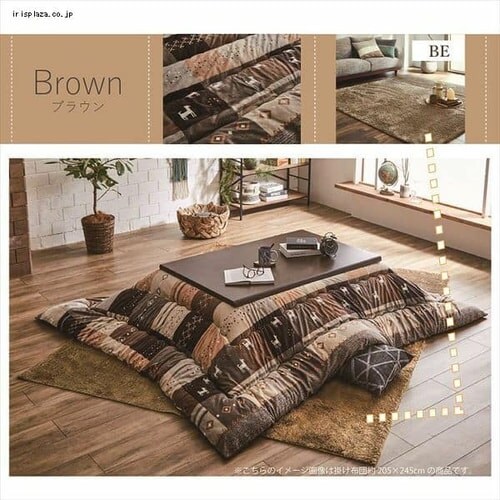 こたつ布団3点セットサイズ205×315cm 洗える上掛け付き レッド【代引き不可】_11