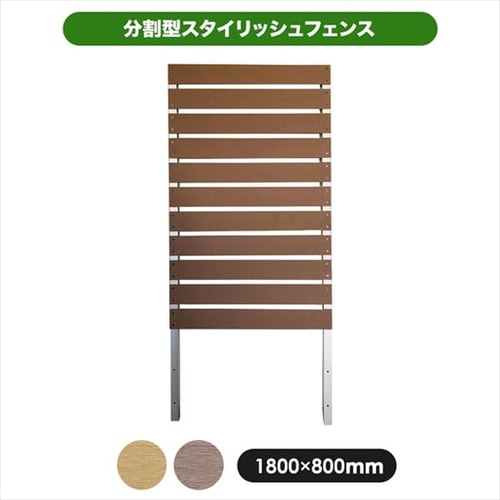 人工木ルーバーフェンス 幅80×高さ180cm 1880 ベージュ 7175178
