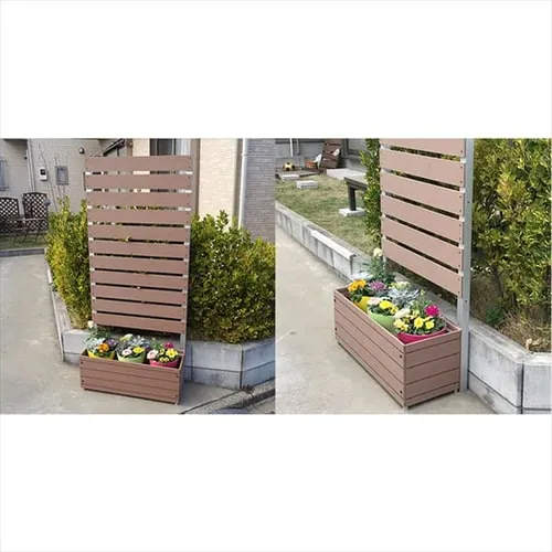 人工木ルーバーフェンス 幅80×高さ180cm 1880 ベージュ _6