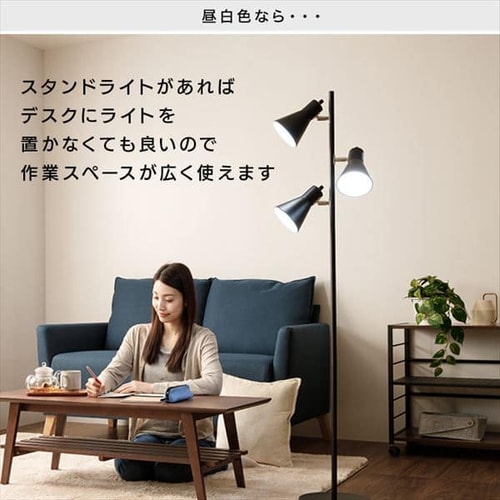 スタンドライト E26 PFL-3S-W ホワイト 7176955 │アイリスオーヤマ