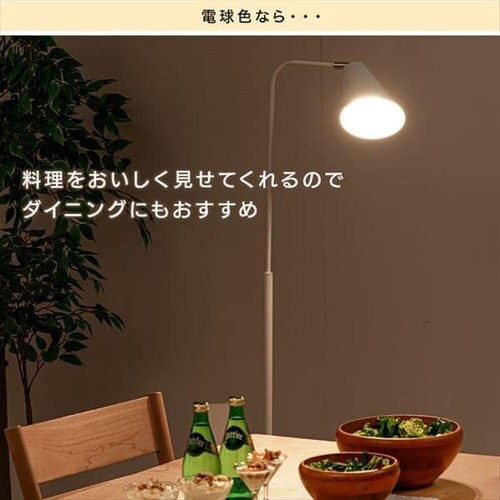 フロアランプ E26 PFL-1L-W ホワイト 7176959 │アイリスオーヤマ公式
