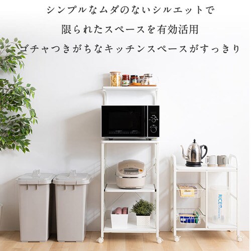 ◇大阪府 神戸市 配達料無料！アイリスオーヤマ◇キッチンラック◇レンジ台◇ キッチンラック レンジ台 RGK-49 ブラウン 7178425 │アイリスオーヤマ