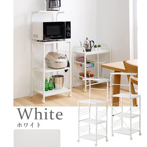 すっきり収納☆キッチンラック レンジ台 RGK-49 ブラウン 7178425