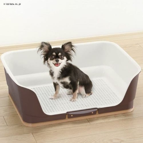 ペット用トイレ（小型犬用）実用新案登録　第3243494号 リッチェル お掃除簡単ステップ壁付トイレ レギュラー ダークブラウン