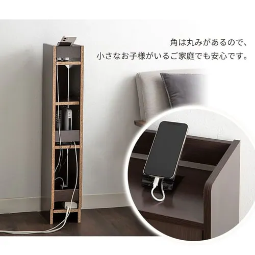 ルーター収納ボックス ブラウン 98098 幅30cm_10